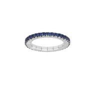 DEMEGLIO 18K White Gold Sapphire & White Gold Stretch Ring